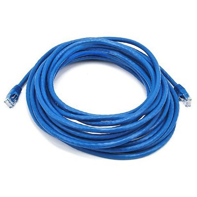 Monoprice Cat6 Ethernet Patch Cable - 25 Feet - Blue | Network Internet Cord - RJ45, Stranded, 550Mhz, UTP, Pure Bare Copper Wire, 24AWG