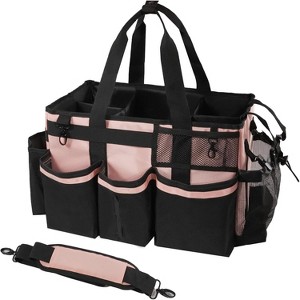Wearable Cleaning Caddy Organizer with Handle & Shoulder Straps, Tool Bag with 4 Foldable Dividers for Under Sink & Car Cleaning - 1 of 4