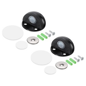 Unique Bargains Stainless Steel Magnetic Door Stops with Self Adhesive and Screws - 1 of 4