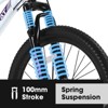 Aukfa 24-Inch Mountain Bike for Girls & Women, 21-Speed , Dual Disc Brakes, 100mm Front Suspension, White & Pink - 4 of 4