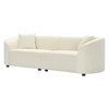 87" Curved Contemporary Sofa in Off-White: Plush Seating, Streamlined Design, and Durable Frame C Ideal for Stylish Living Spaces - image 3 of 4