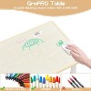Height Adjustable Toddler Table and Chair Set for 4, Graffiti Desktop, Non-Slip Design, for Home Daycare Preschool for Ages 2-8 Natural 5 pcs - 4 of 4