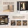 Bestier 70" Modern TV Stand with Electric Fireplace and LED Lights, Gaming Entertainment Center with Cabinet and Large Storage in Living Room - 4 of 4