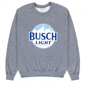 Mens Busch Light Logo Grey Crewneck Sweatshirt - 1 of 3