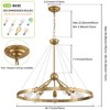 POWLIG 7 - Light Gold Dimmable Sputnik Wagon Wheel Chandelier - 4 of 4