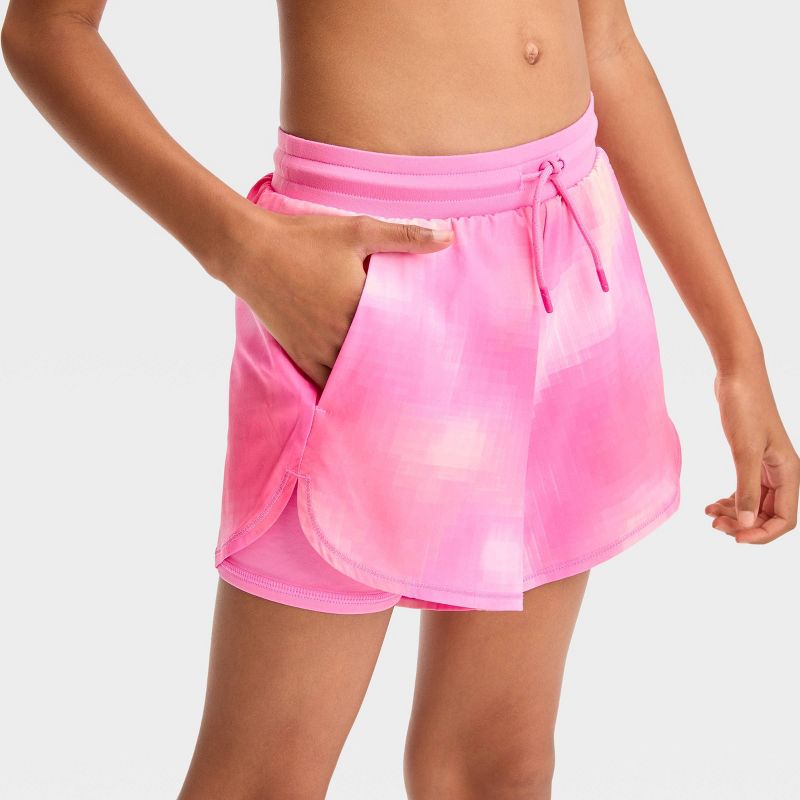 Girls' Double Layered Run Shorts - All In Motion™, 3 of 6