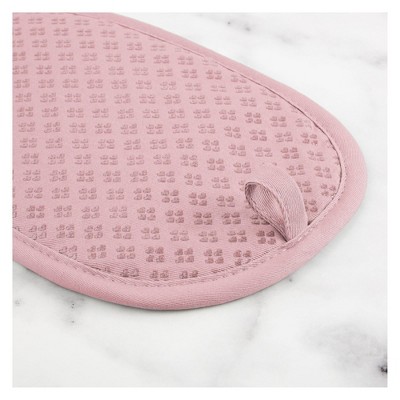 Dried Rose Silicone and Cotton Oval Pot Holder Set