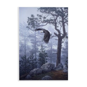 Stupell Industries Eagle Flying Woodland Scene Wall Plaque Art - 1 of 4