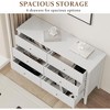 RoyalCraft Modern Fluted Design Dresser with 6 Drawers for Bedroom Storage, White - Chest Organizer Cabinet and Nightstand Furniture Set - 4 of 4