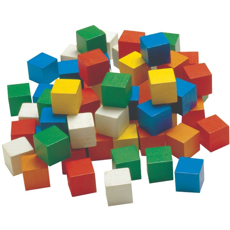 Learning Advantage Wooden Cubes, 1 Inch, Assorted Colors, set of 102, 3 of 6