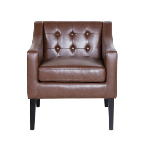 Target leather online accent chair