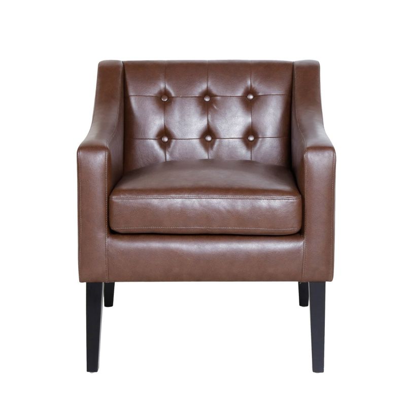 Deanna Contemporary Faux Leather Tufted Accent Chair - Christopher Knight Home, 1 of 11