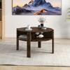 Tangkula Round Coffee Table with 4 Side Compartments 2-Tier Circle Coffee Table - 4 of 4