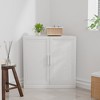MAYEERTY Modern Solid Wood Double Doors Corner Storage Cabinet Efficient Storage for Home Cornei Libing Room White - 3 of 4
