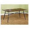 Milo Rectangular Wood with Metal Frame Dining Table Black/Espresso Brown - Buylateral: Scandinavian Style, Seats 6, Trestle Base - 2 of 4