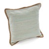 HomeRoots Set of Two 20" Gray And Natural Cotton And Jute Throw Pillows - 4 of 4