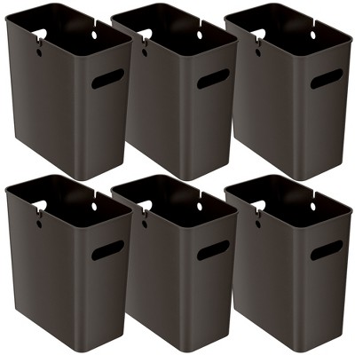 iTouchless SlimGiant Wastebasket 4.2 Gallon Black 6-Pack