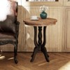 JIONJOY Farmhouse End Table with Natural Wood Top - Rustic Side Table for Living Room & Bedroom - 4 of 4
