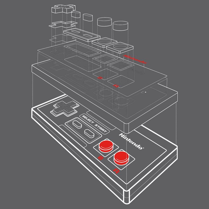 Men's Nintendo Layered NES Controller T-Shirt, 2 of 6