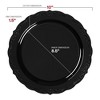 Smarty Had A Party Black Vintage Rim Plastic Dinnerware Set - 120 Sets - 3 of 4