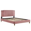 Modway Zahra Channel Tufted Performance Velvet Twin Platform Bed - 4 of 4