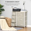 Sapphtopaz Drawer Dresser for Bedroom Horizontal Tower Cabinet Organizer Unit Chest of Drawers Easy Pull Fabric Bins with Metal Frame for Hallway - 2 of 4