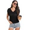 Clearlove Women's Short Cap Sleeve Openwork Knit Sweater Vest V Neck Sleeveless Button Up Tight Sweater Vest - 4 of 4