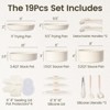 Itopfox Ceramic Cookware Set Non Toxic with Detachable Handles, Healthy Nonstick Pans and Pots Set 19 Pcs, Induction Dishwasher Oven Safe Kitchen Set - 2 of 4