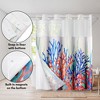 Americanflat 72x75 Hookless Shower Curtain - Coastal Orange Blue Shower Curtain with Sheer Panel, Snap-In Liner, and Grommets - 100% Polyester - 4 of 4