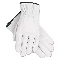 Memphis Grain Goatskin Driver Gloves White Extra-Large 12 Pairs 3601XL