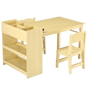 Kids Table and Chair Set, Toddler Art and Craft Activity Table with Paper Roll and Storage Space, Preschool Furniture for Bedroom, Nursery - 1 of 4