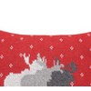 C&F Home 10" x 10" Red Background Featuring 3 Moose Cotton Small Petite Accent Throw Pillows White, Light Grey & Dark Gray Moose - 2 of 4