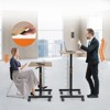 DSVIMOY End Table with Adjustable Rolling, Laptop Computer Cart Desk for Home, Office, Classroom, Overbed Table, Brown, 25.5"*18.8"*43.3" - 4 of 4