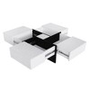 YOOCOZZ Coffee Table with 4 Hidden Storage Compartments,Extendable Sliding Tabletop and UV High-gloss Design - 2 of 4
