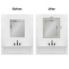 Amanti Art Mirror Makeover Bathroom Mirror Frame Border Kit - Fully Assembled Peel and Stick Frame - Mirror NOT Included - Flair Trim - 4 of 4