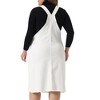 Women's Plus Size Overall Distressed Racerback with Pockets Denim Jumpers Dress - Agnes Orinda - 4 of 4