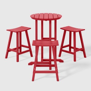 WestinTrends Malibu All Weather Hdpe Outdoor Patio Counter Height Bistro Set (4-Piece) - 1 of 4