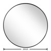 MAYEERTY 24 inch Round Wall Mirror, Metal Frame Bathroom Mirror, for Wall, Living Room, Bedroom, Vanity, Entryway, Hallway, Black - 4 of 4