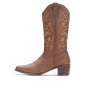 IUV Cowboy Boots For Women Pointy Toe Women's Western Boots Cowgirl Boots Brown/White - 3 of 4