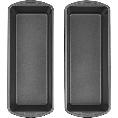 GoodCook Set of 2 Extra Large 13'' x 5'' Nonstick Steel Bread Loaf Pans, Gray,