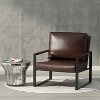 Hooseng Modern Style PU Leather Accent Armchair With Backrest And Seat Cushions, Comfy Upholstered Lounge Chair With Metal Frame And Ergonomic Design - 4 of 4