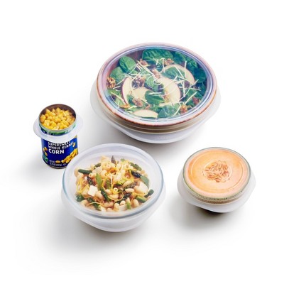 stasher Premium Silicone Reusable Food Storage Lids Starter Kit - Clear - 4pk
