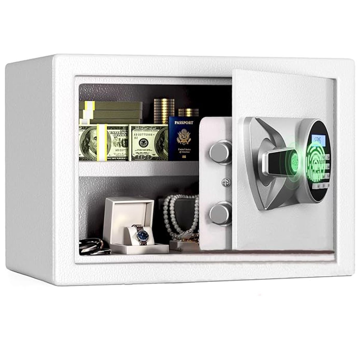 GOTGELIF 1.0 Cuft Fireproof Biometric Safe Box with Hidden Design & Digital Keypad Chic Design for Women