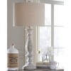 Set of 2 Bernadate Poly Table Lamps Whitewash - Signature Design by Ashley: UL Listed, Drum Shade, Resin Base - 3 of 4