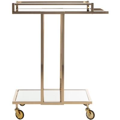 Capri 2 Tier Bar Cart - BCT8003A - Gold/Mirror - Safavieh