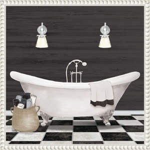 Amanti Art Modern Bathroom I by Elizabeth Medley Framed Canvas Wall Art - 1 of 4