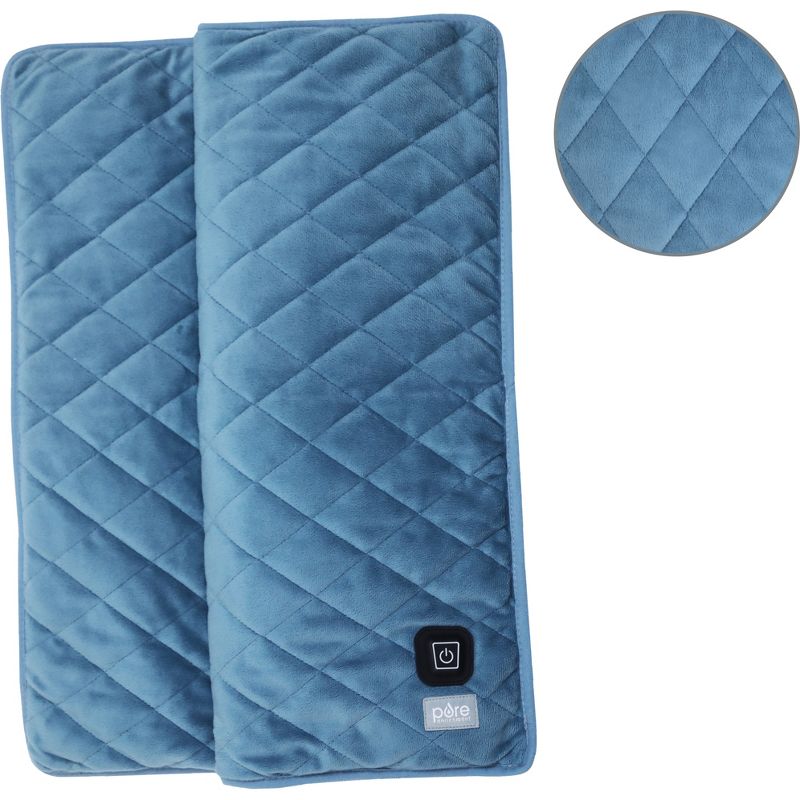 Pure Enrichment WeightedWarmth 2-in-1 Weighted Body Pad with Warmer, 6lbs - 32&#34;x21&#34;- Blue, 4 of 11