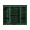 NicBex Modern Wall-Mounted Bathroom Storage Cabinet, Mirror with 6 Adjustable Open Shelves, Space-Saving Mirror Medicine Cabinet for Toiletries - 4 of 4