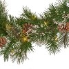Gulches 2-Pack 9'X10'' Cashmere Snow Bristle Garland - 50 LED Lights with Timer, 160 Tips, Outdoor Holiday Decor - 4 of 4