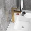 Munora Brushed Gold Single Handle Waterfall Bathroom Vessel Sink Faucet, Solid Brass Modern Design - 3 of 4